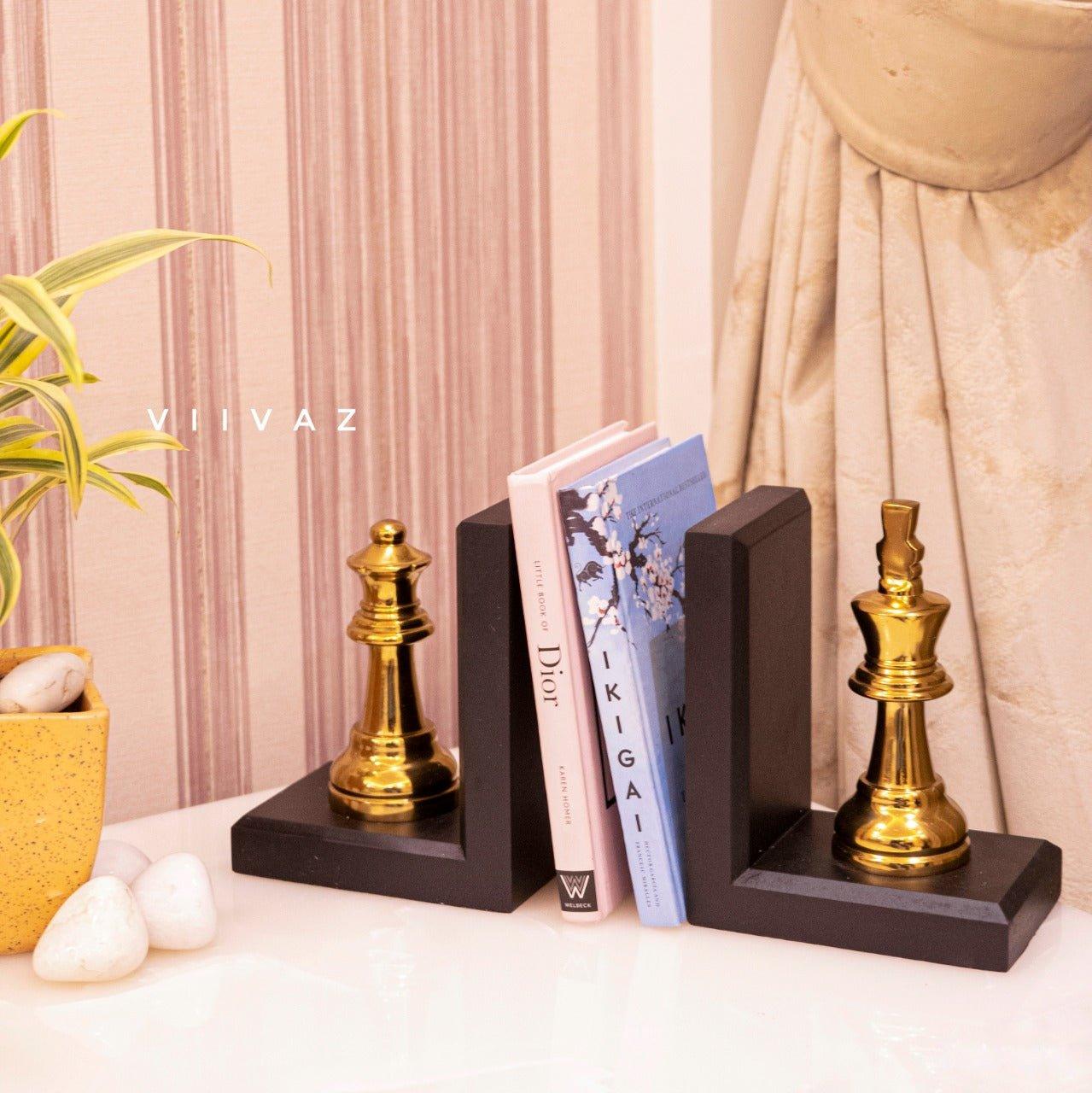 Chess Bookend Metal