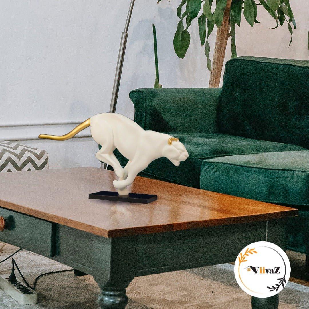 Chivalrous Cougar Sculpture - Curtsied Creature