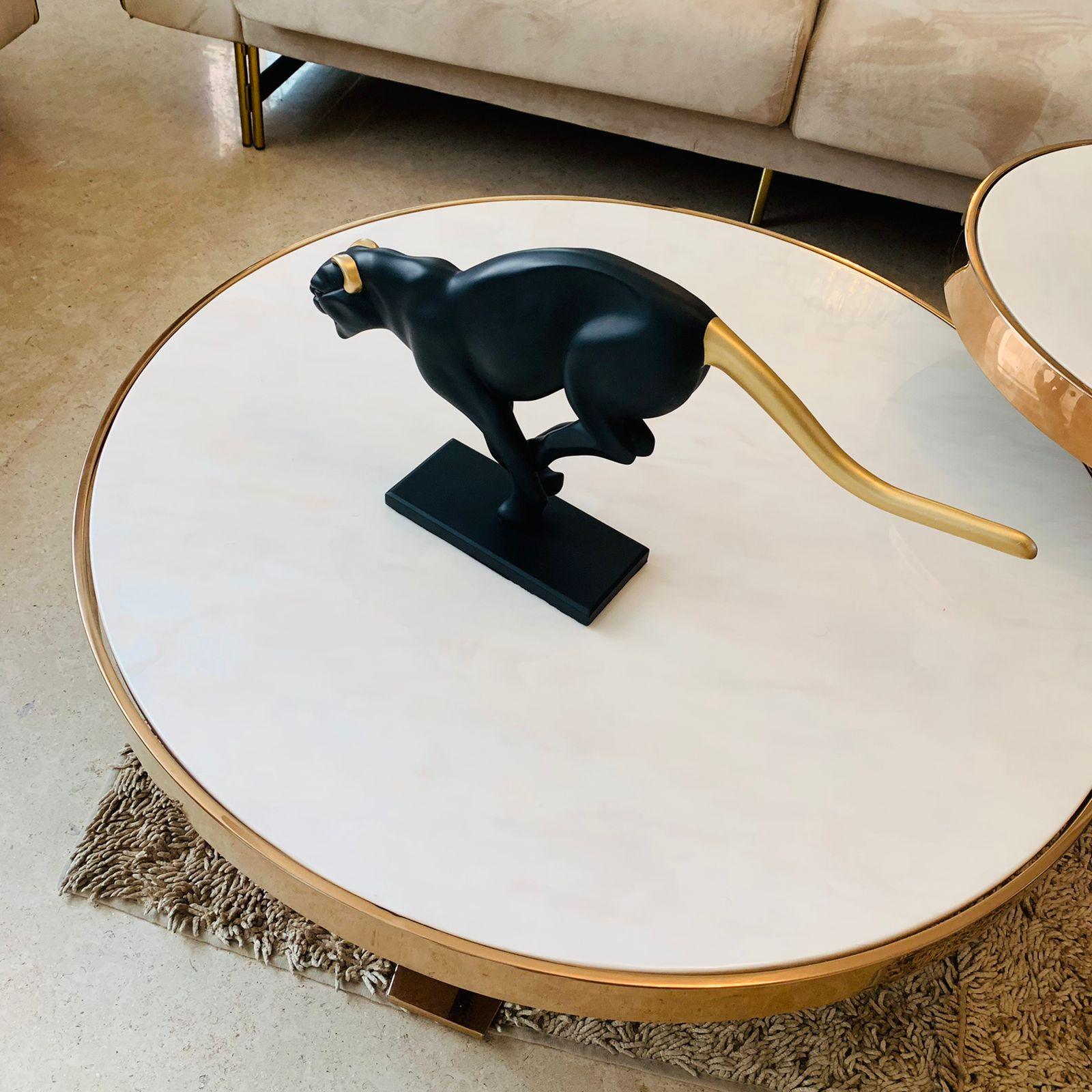 Chivalrous Cougar Sculpture - Curtsied Creature