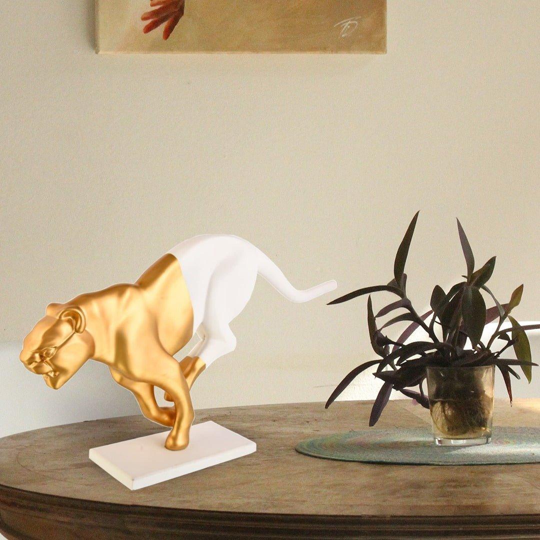 Chivalrous Cougar Sculpture - Curtsied Creature