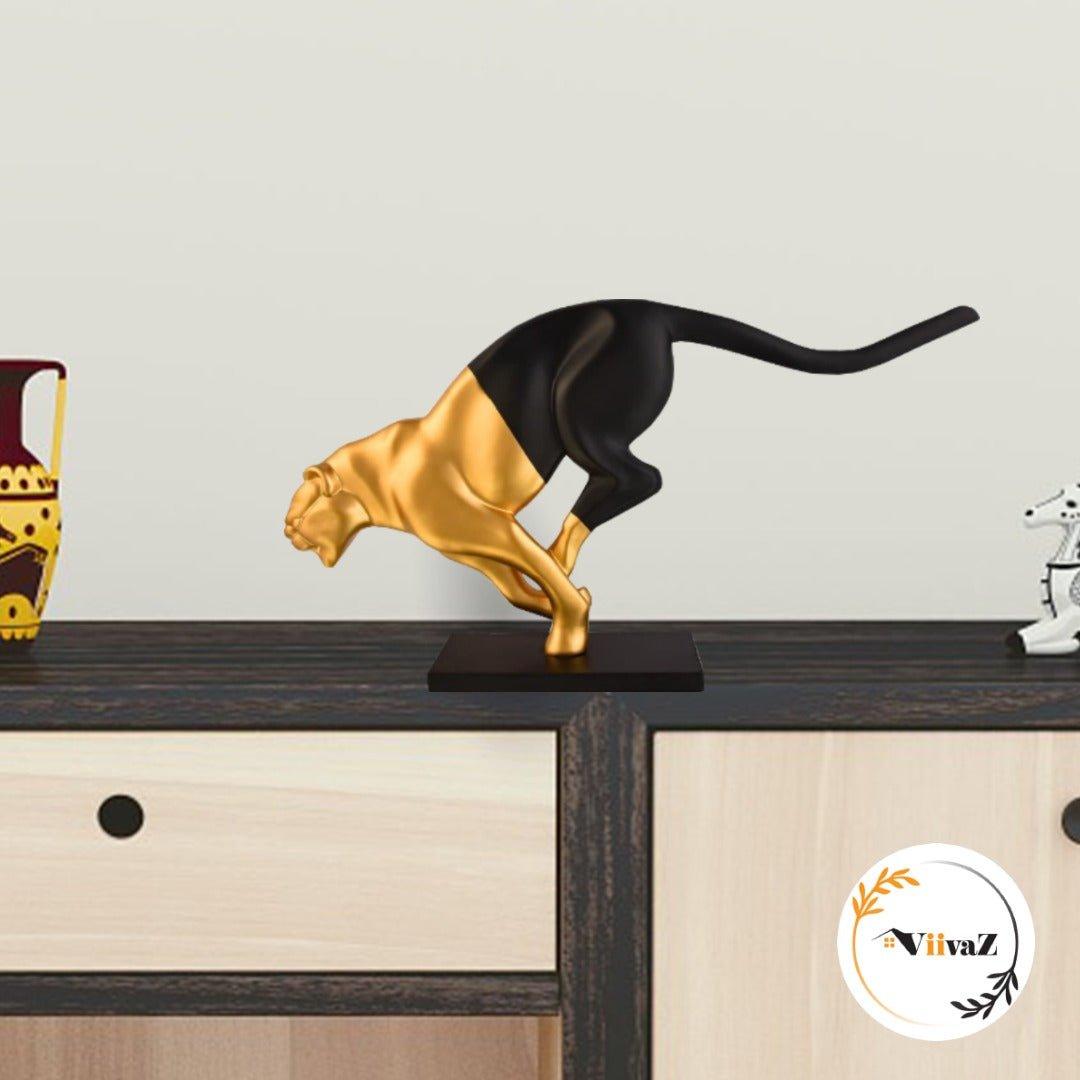 Chivalrous Cougar Sculpture - Curtsied Creature