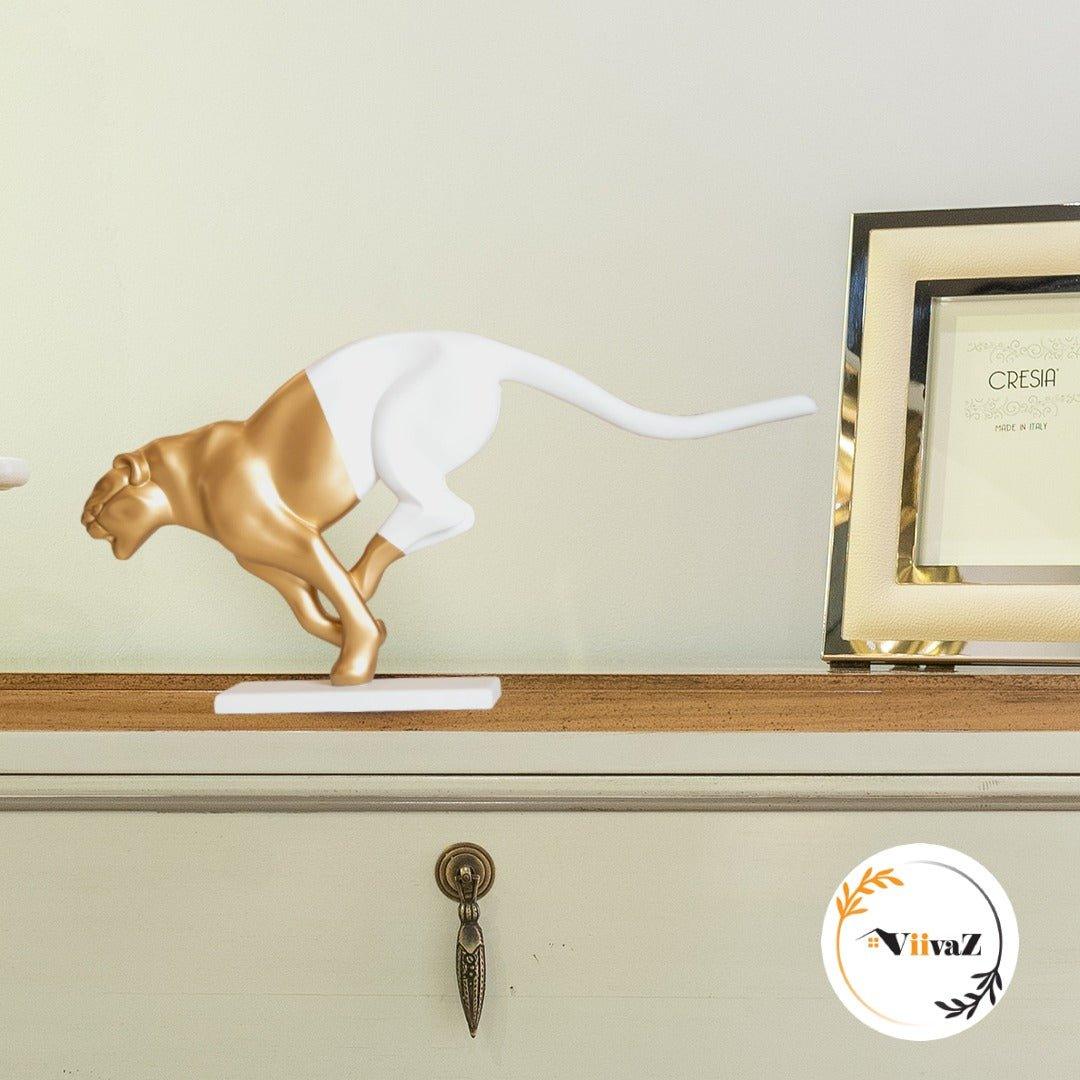 Chivalrous Cougar Sculpture - Curtsied Creature