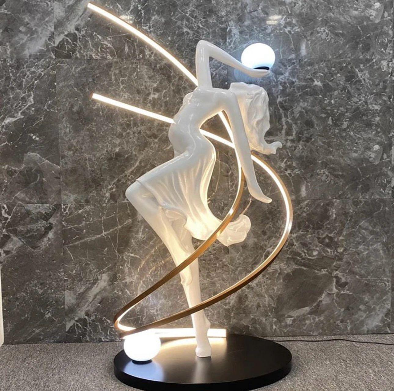 Dancing Leena Humanoid Sculpture Floor Lamp