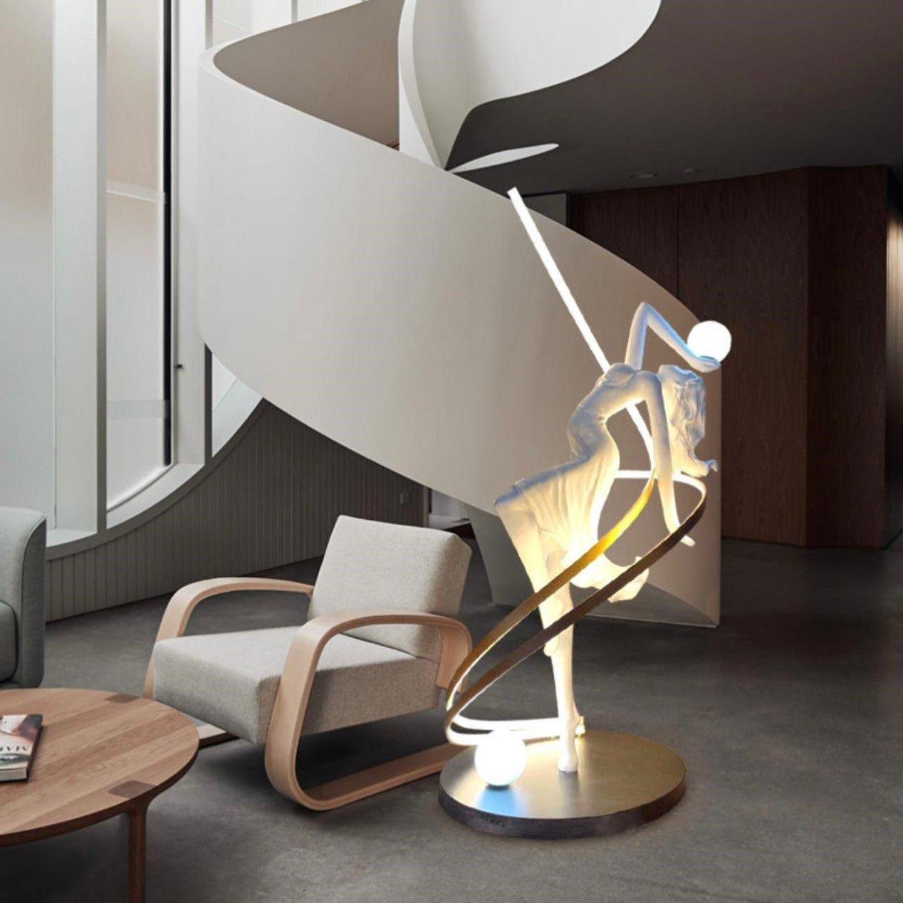 Dancing Leena Humanoid Sculpture Floor Lamp