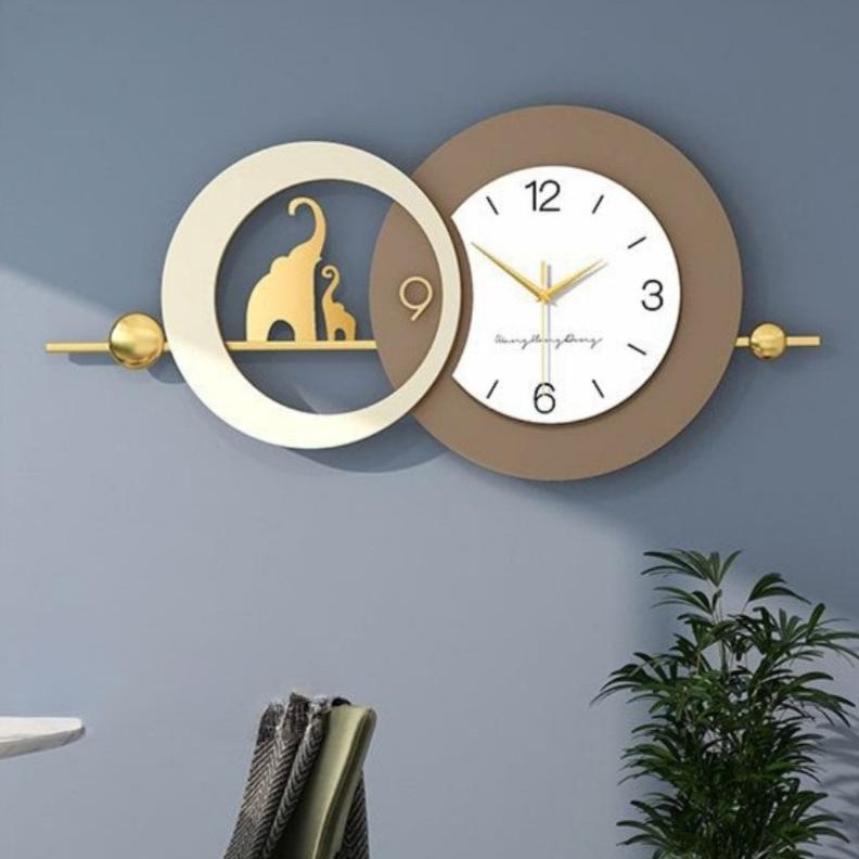 DECORATIVE CLOCK - BOND OF ELEPHANT