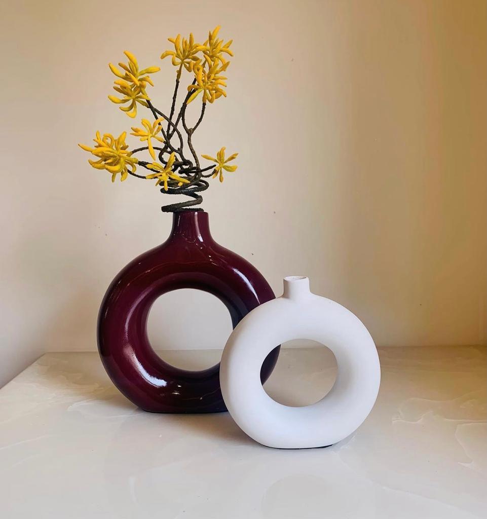 Donut Vase Pair
