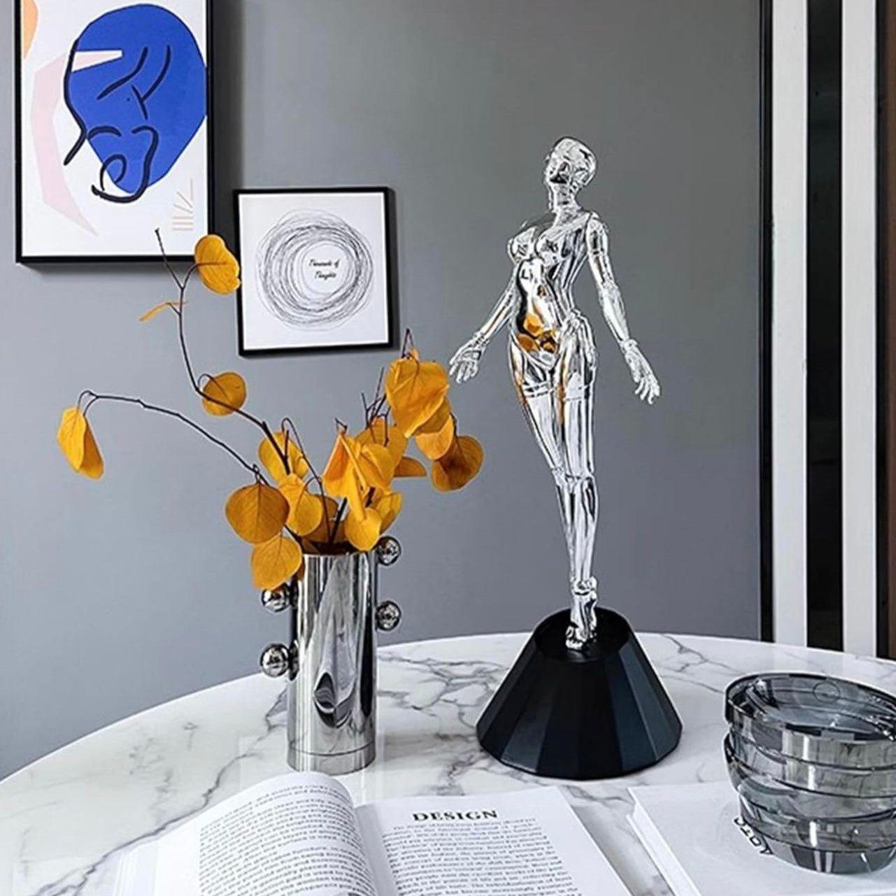 ELECTROPLATED LADY ROBOT ROBOCOP