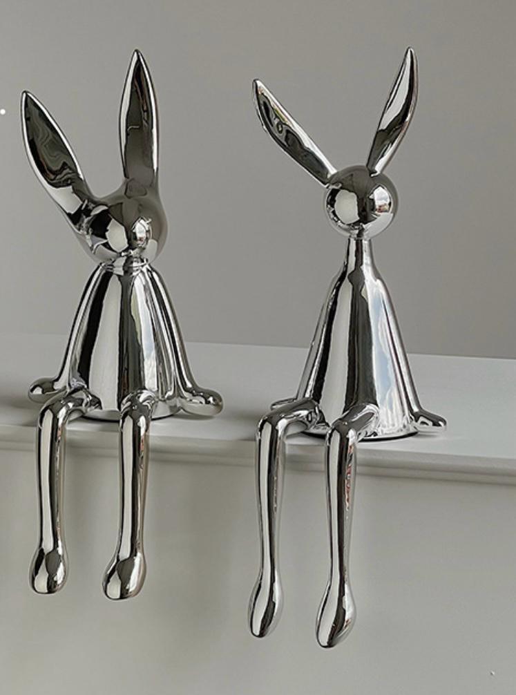 Electroplated Persian Bunny Relaxing