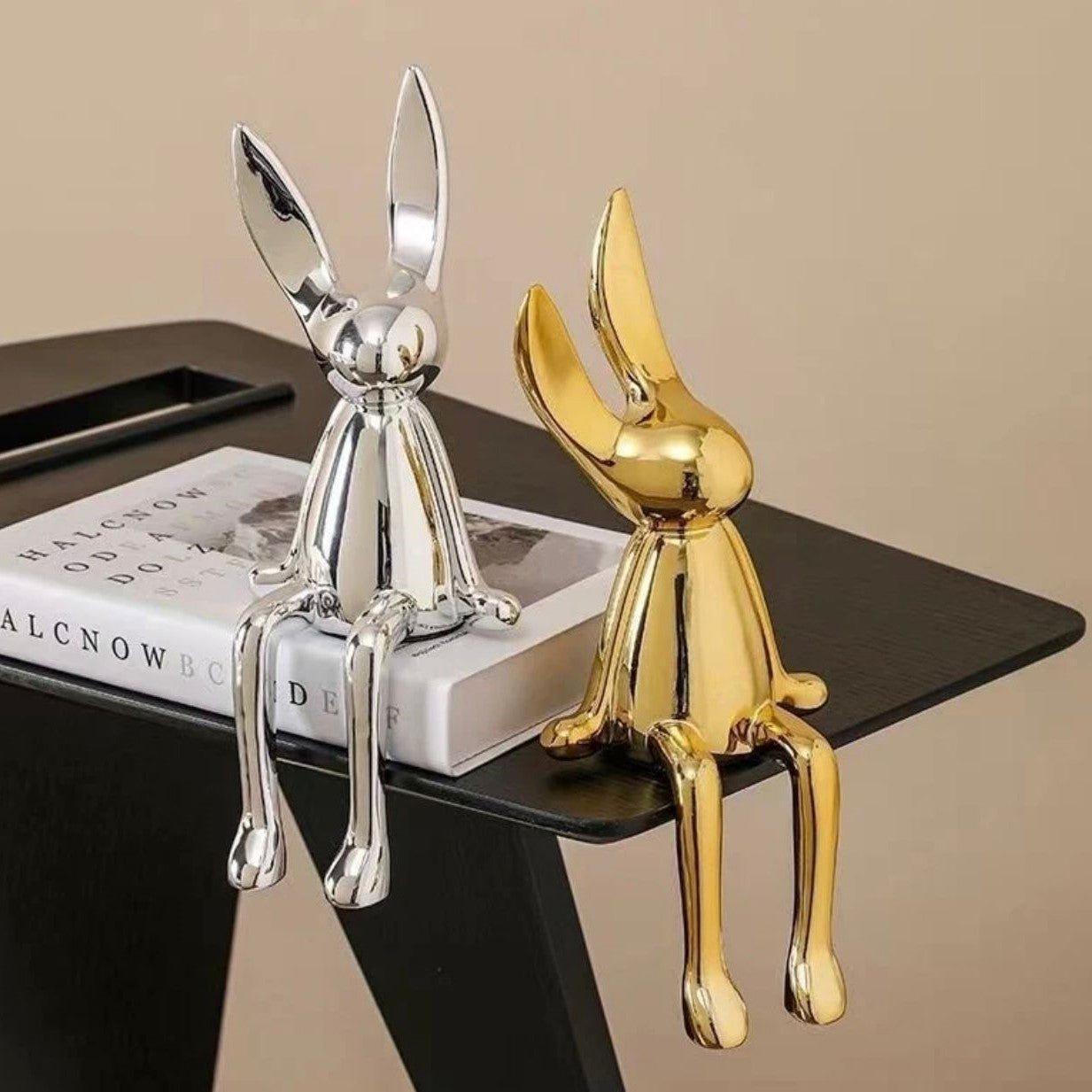 Electroplated Persian Bunny Relaxing