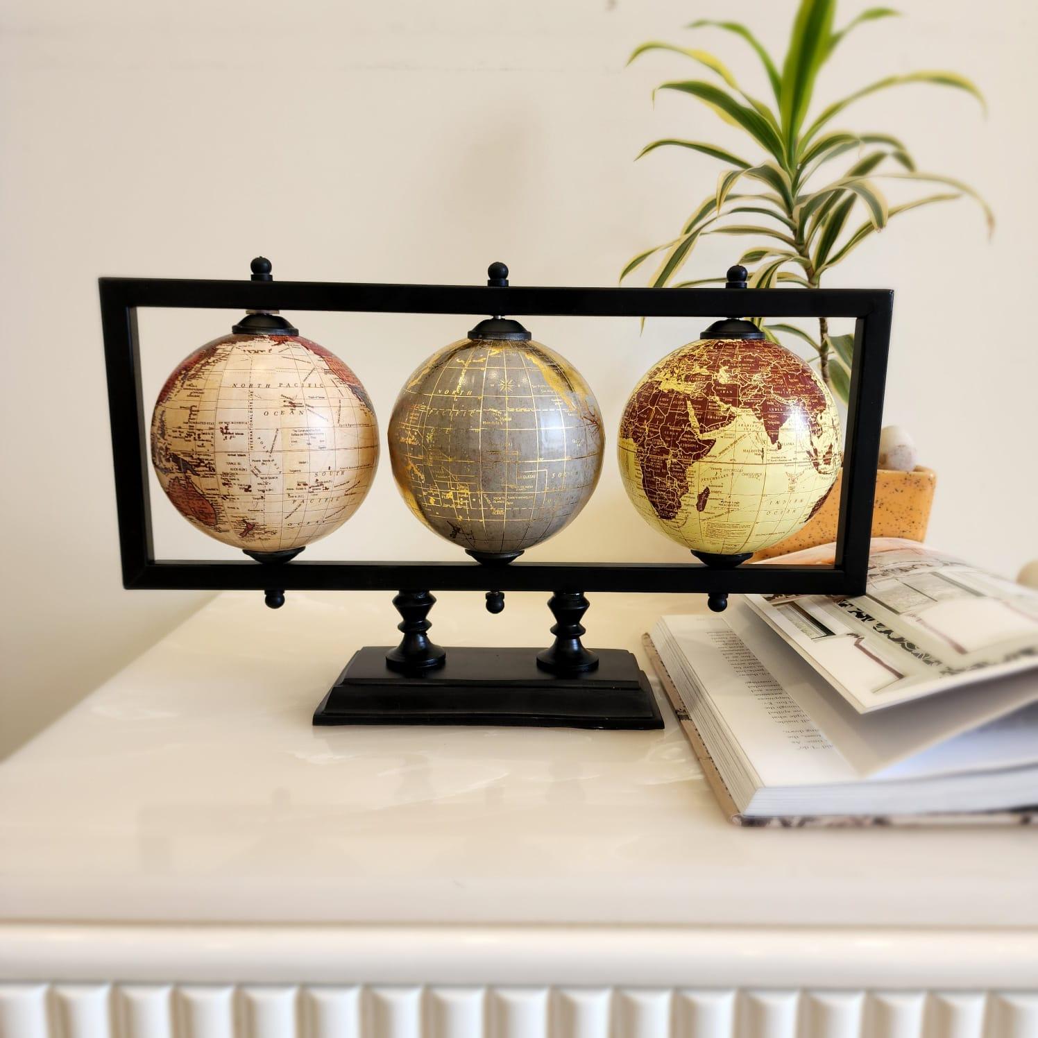 Ethiopia Laminated Set of 3 Globe