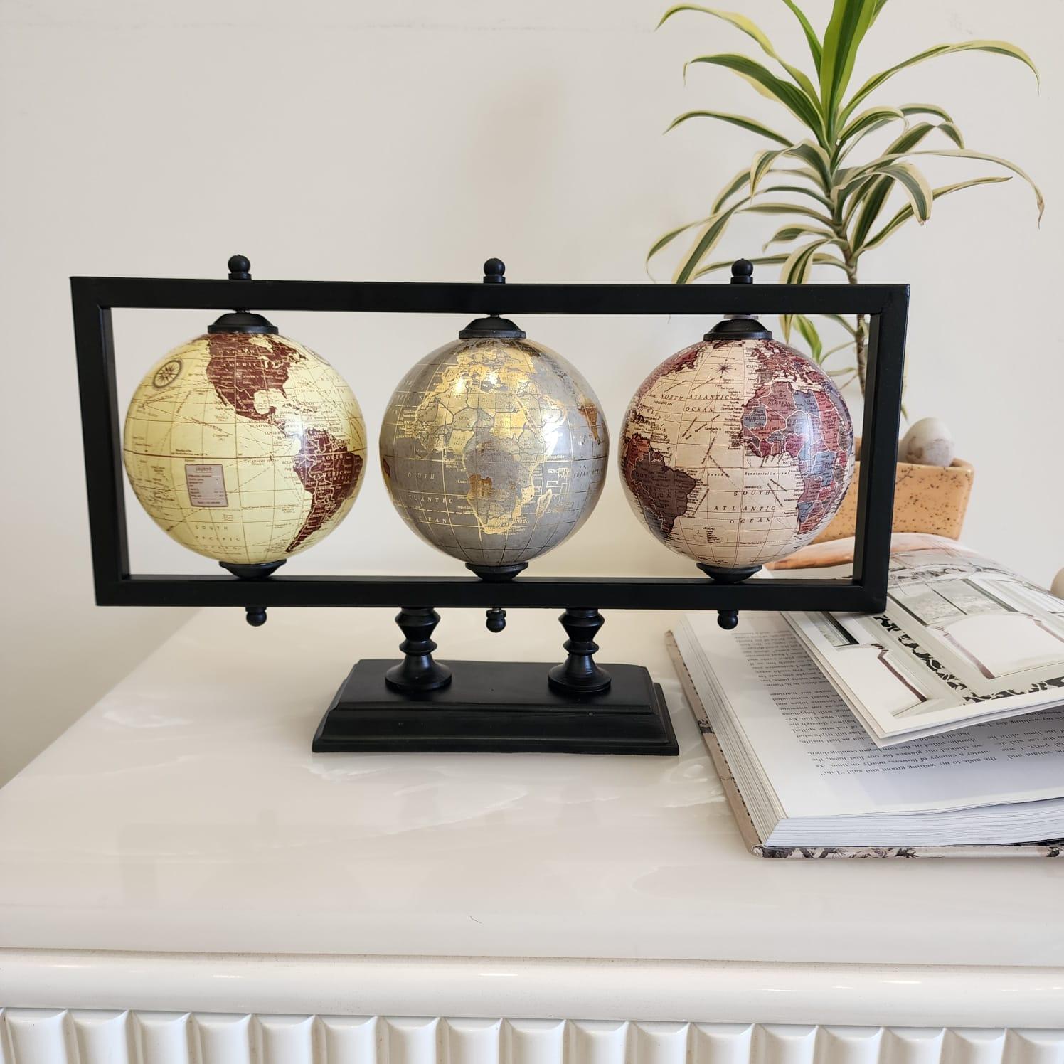 Ethiopia Laminated Set of 3 Globe