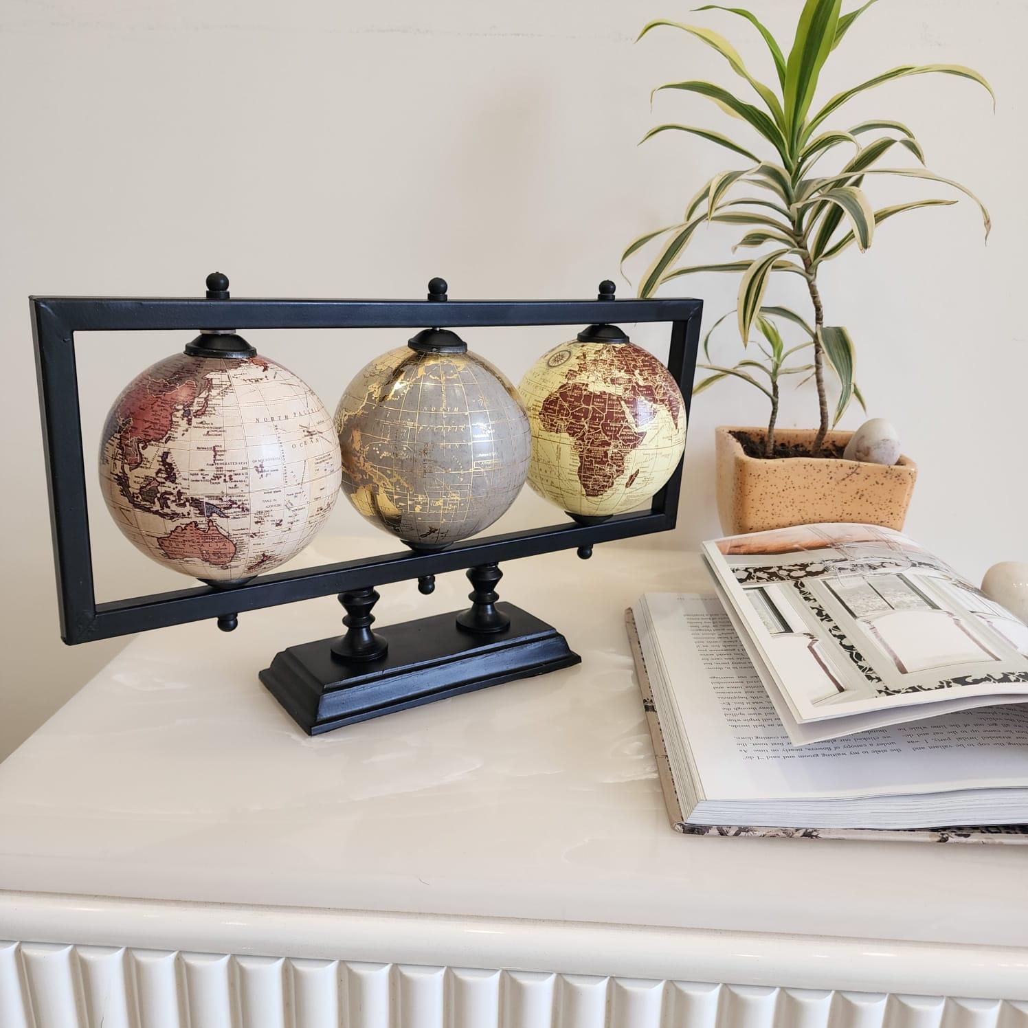 Ethiopia Laminated Set of 3 Globe