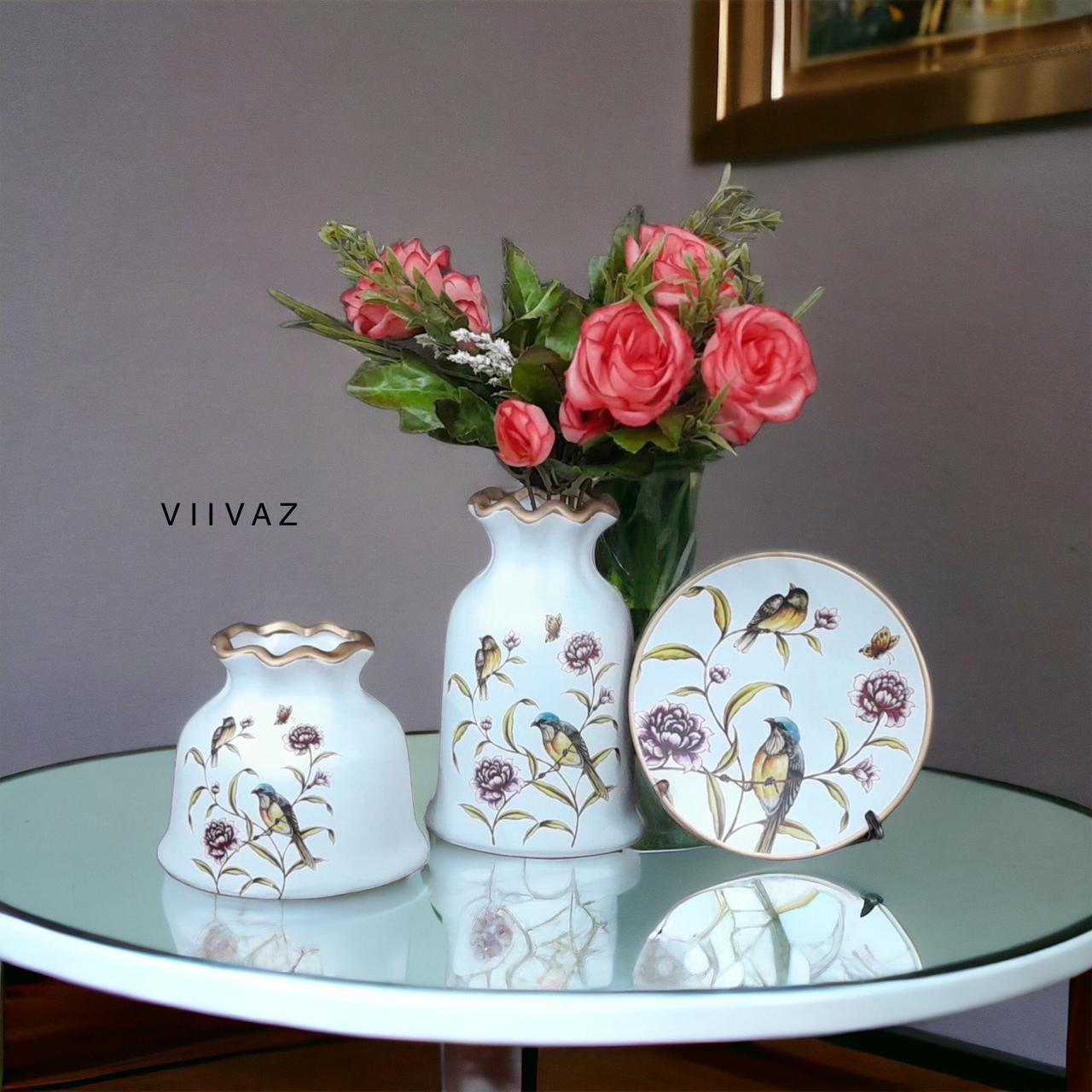 Euro Ceramic Vase - Curio Shelves Antique