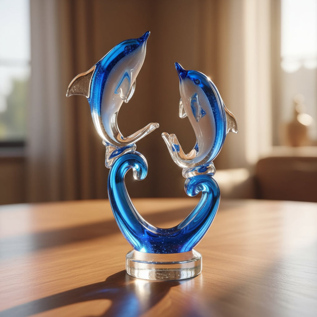 Murano Glass Dolphin Pod Style 5