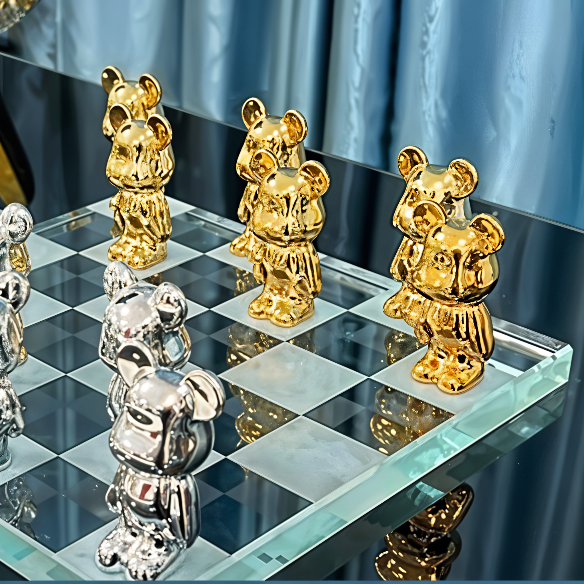 ROBOTIC CRYSTAL CHESS DECOR
