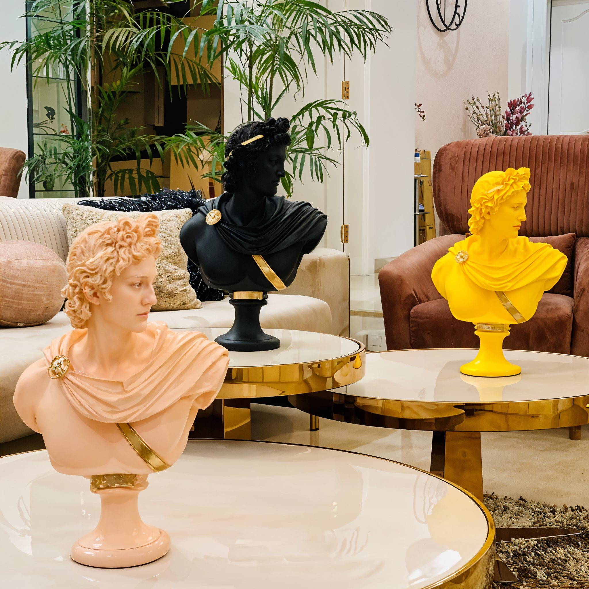 Greek Apollo Bust Sculpture