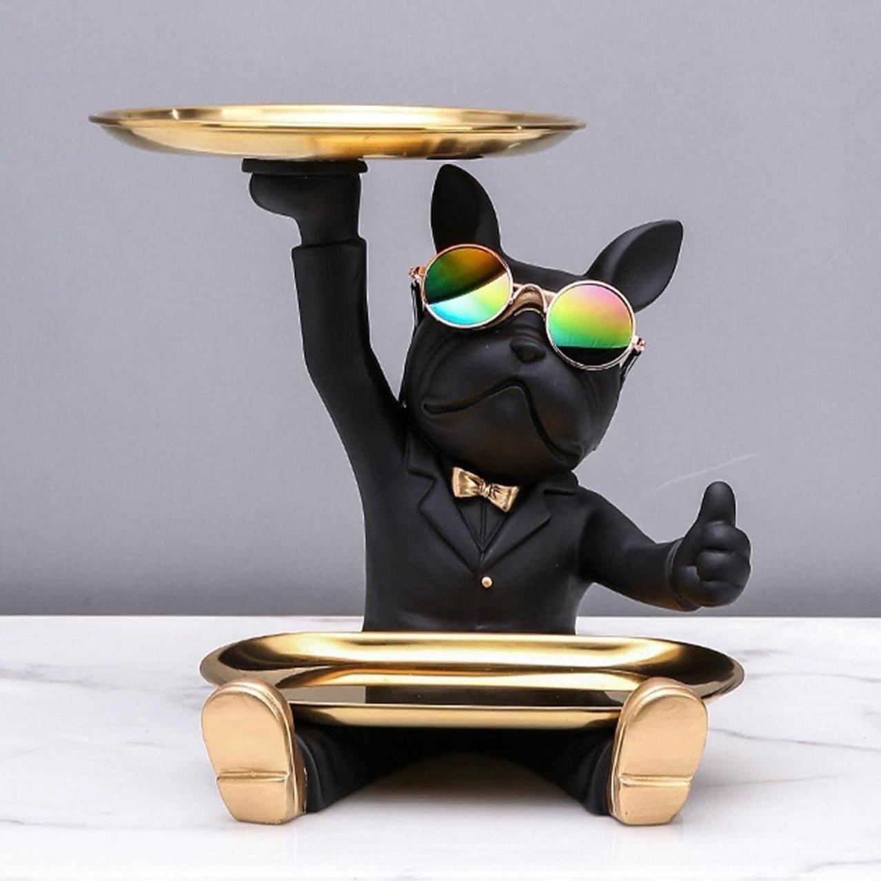 French Bulldog Double Tray Holder