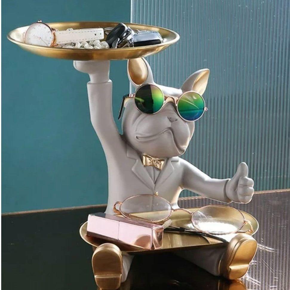 French Bulldog Double Tray Holder