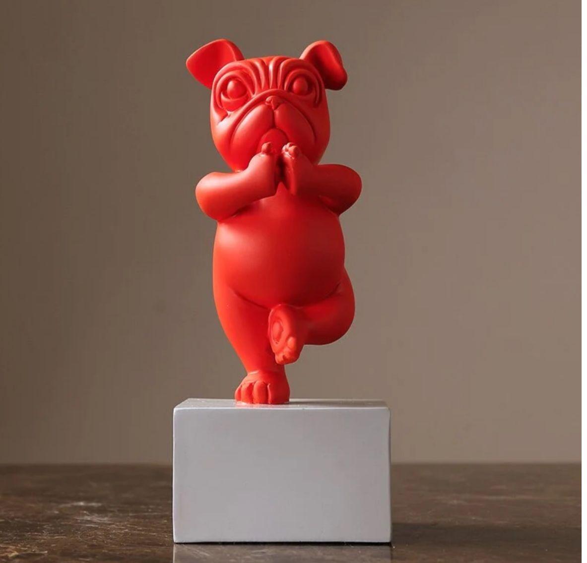 French Bulldog Yoga Sculpture