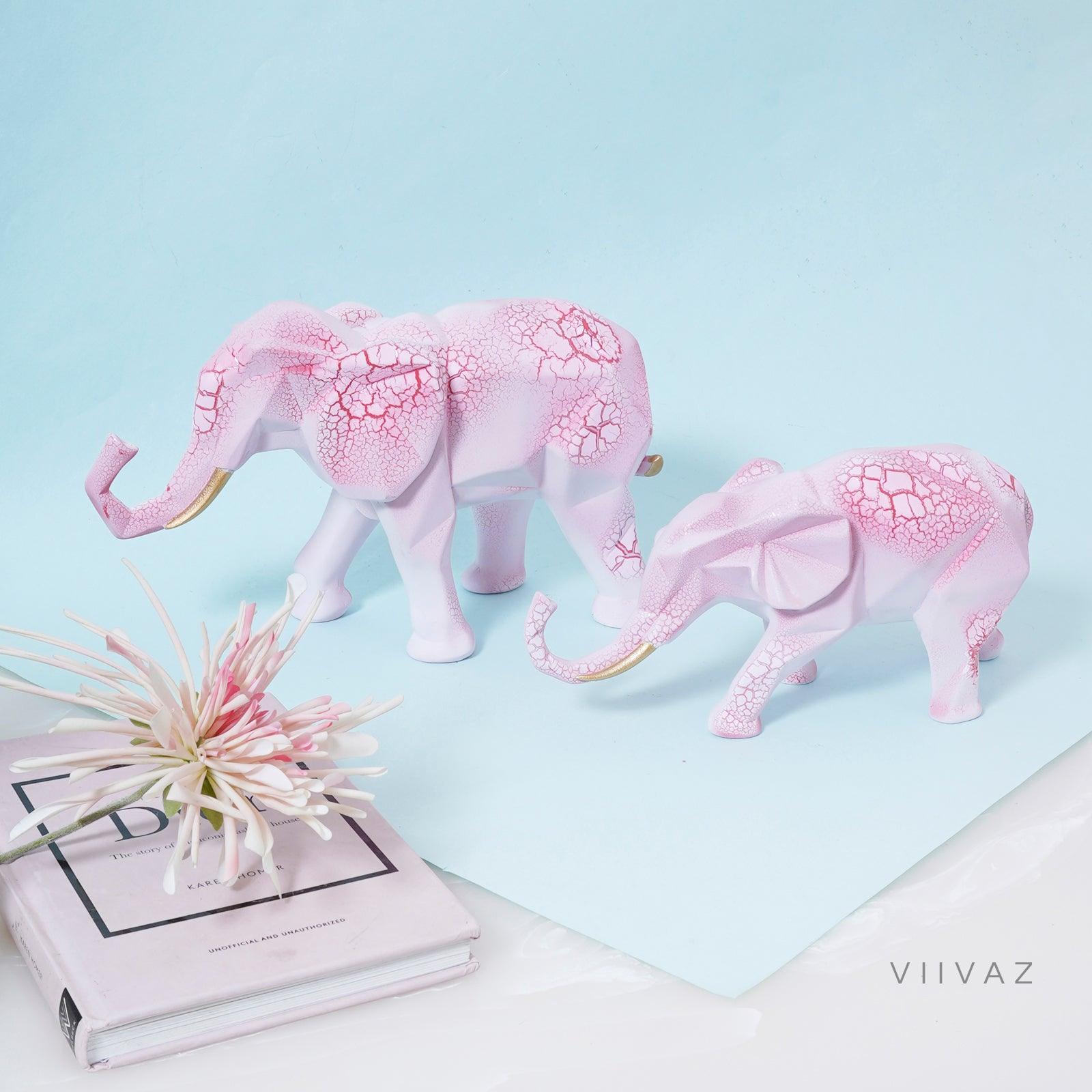 Geometric Elephant Set of 2 - Symbol of Family bond