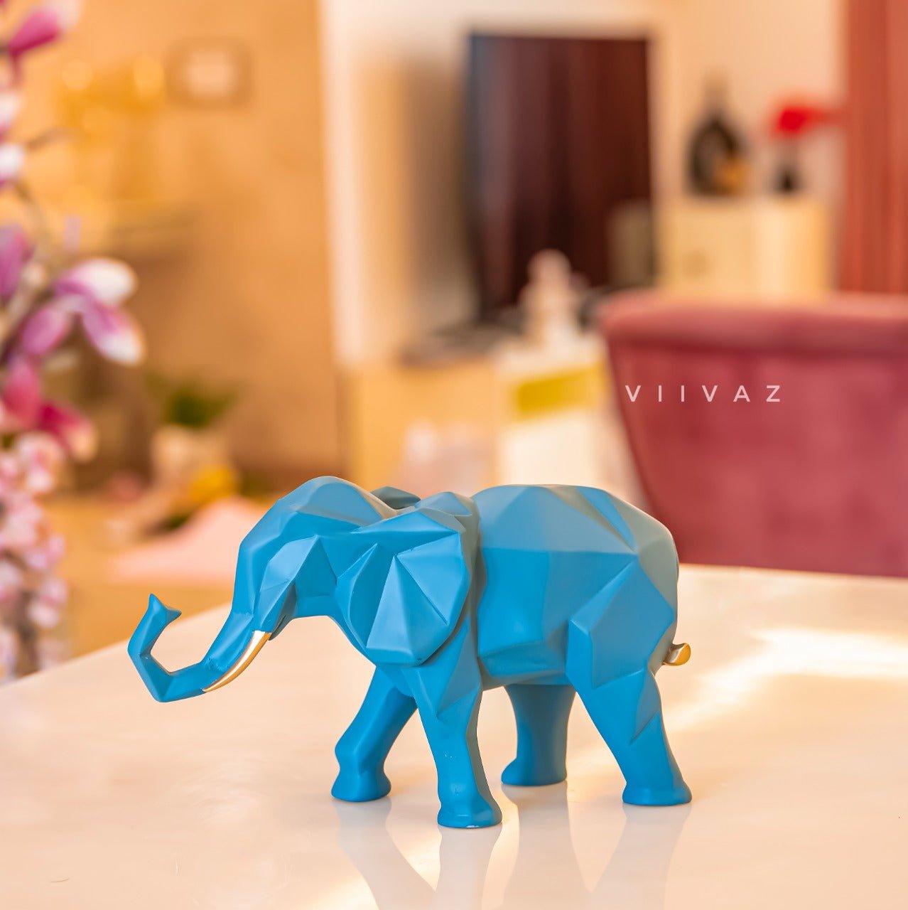 Geometric Elephant Set of 2 - Symbol of Family bond