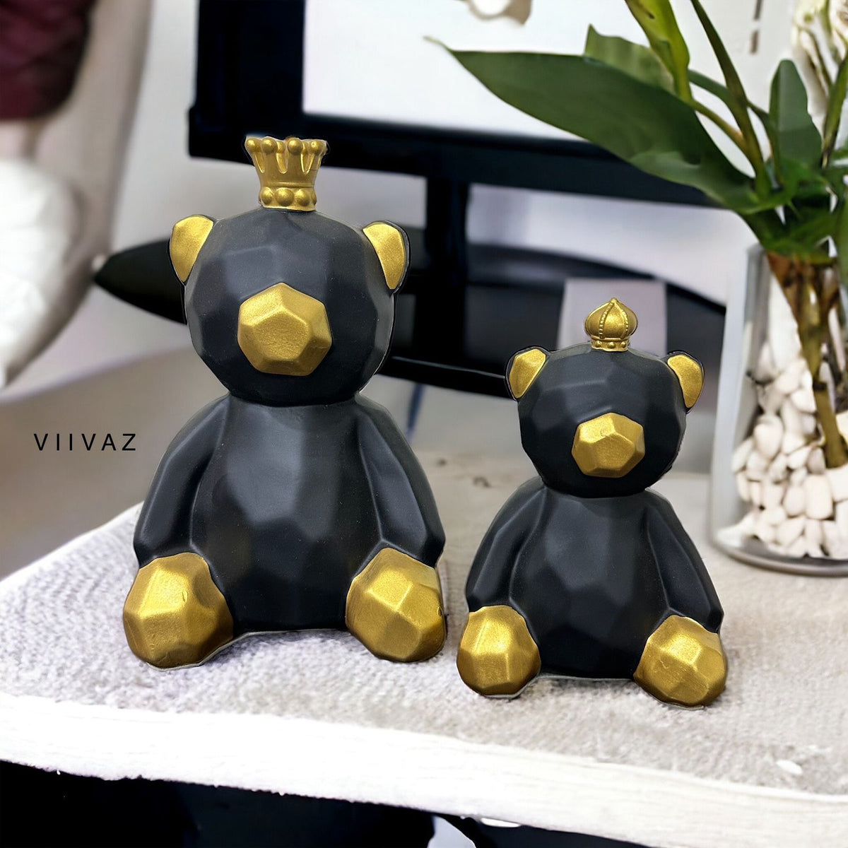 Geometric Teddy Pair - King and Prince