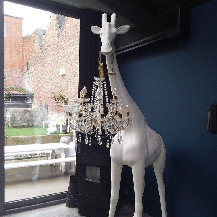 Giant Giraffe Sculpture Floor Lamp
