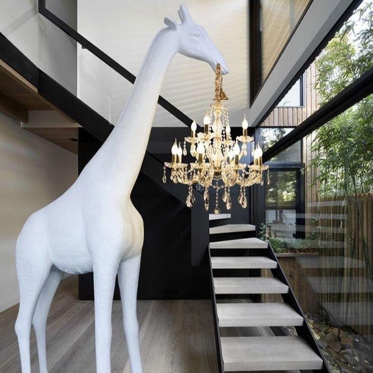 Giant Giraffe Sculpture Floor Lamp