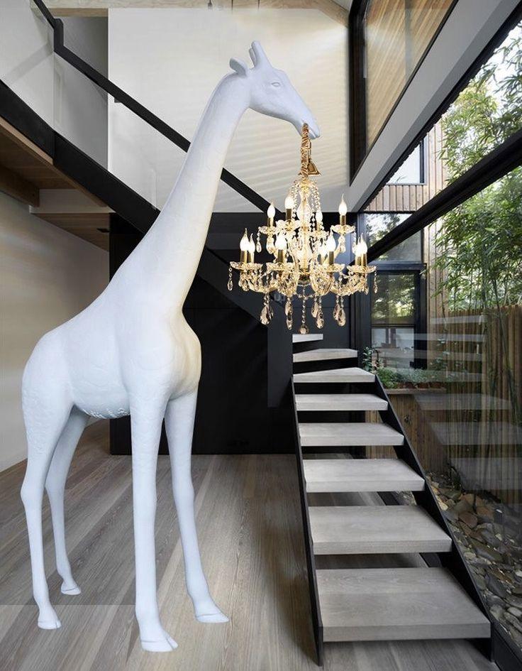 Giant Giraffe Sculpture Floor Lamp