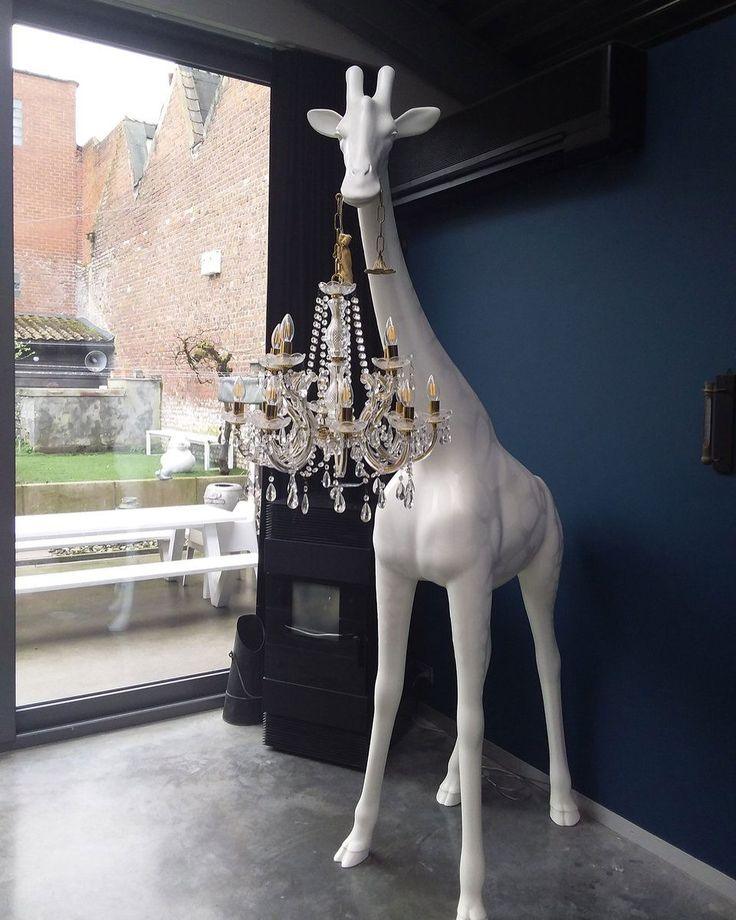 Giant Giraffe Sculpture Floor Lamp