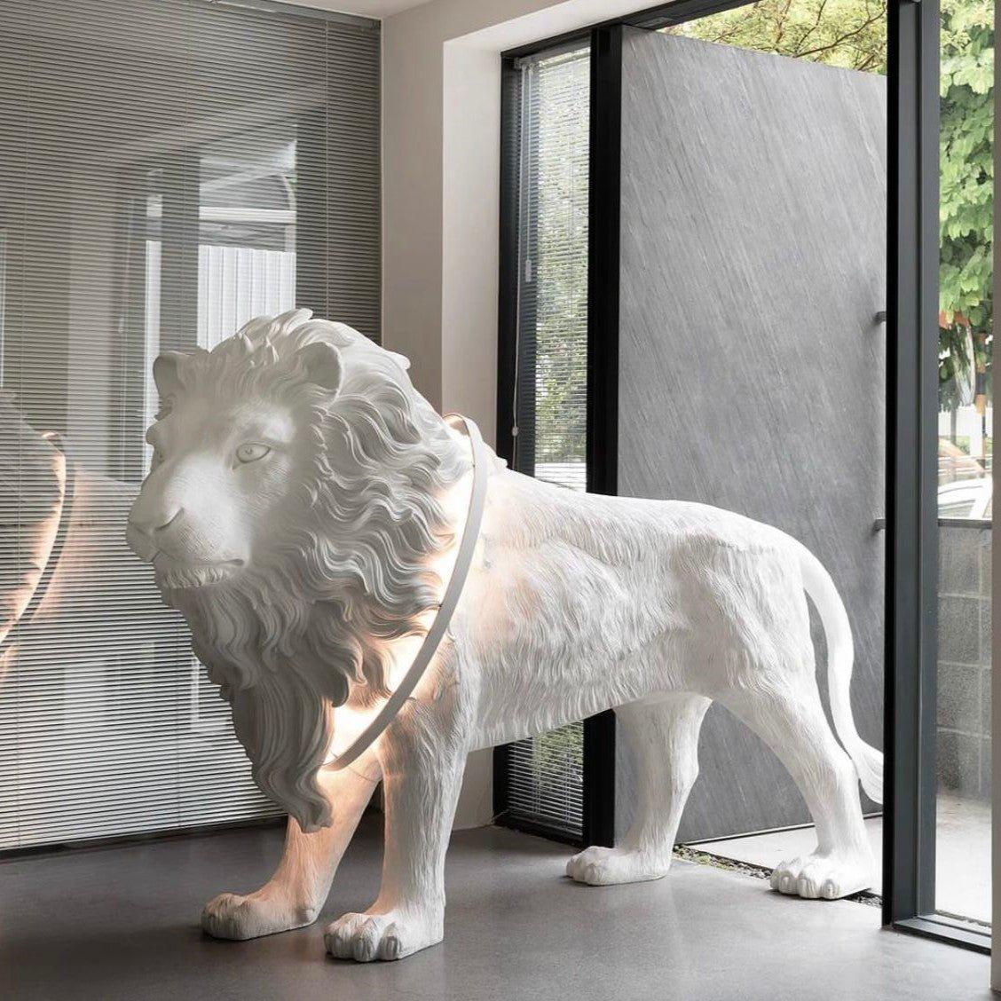 Gigantic Lion Sculpture Floor Lamp