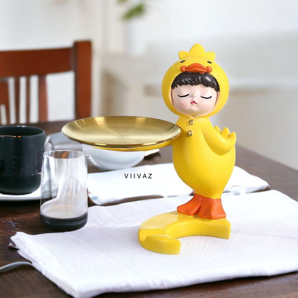 Girl Duck Figurine - Tray Holder
