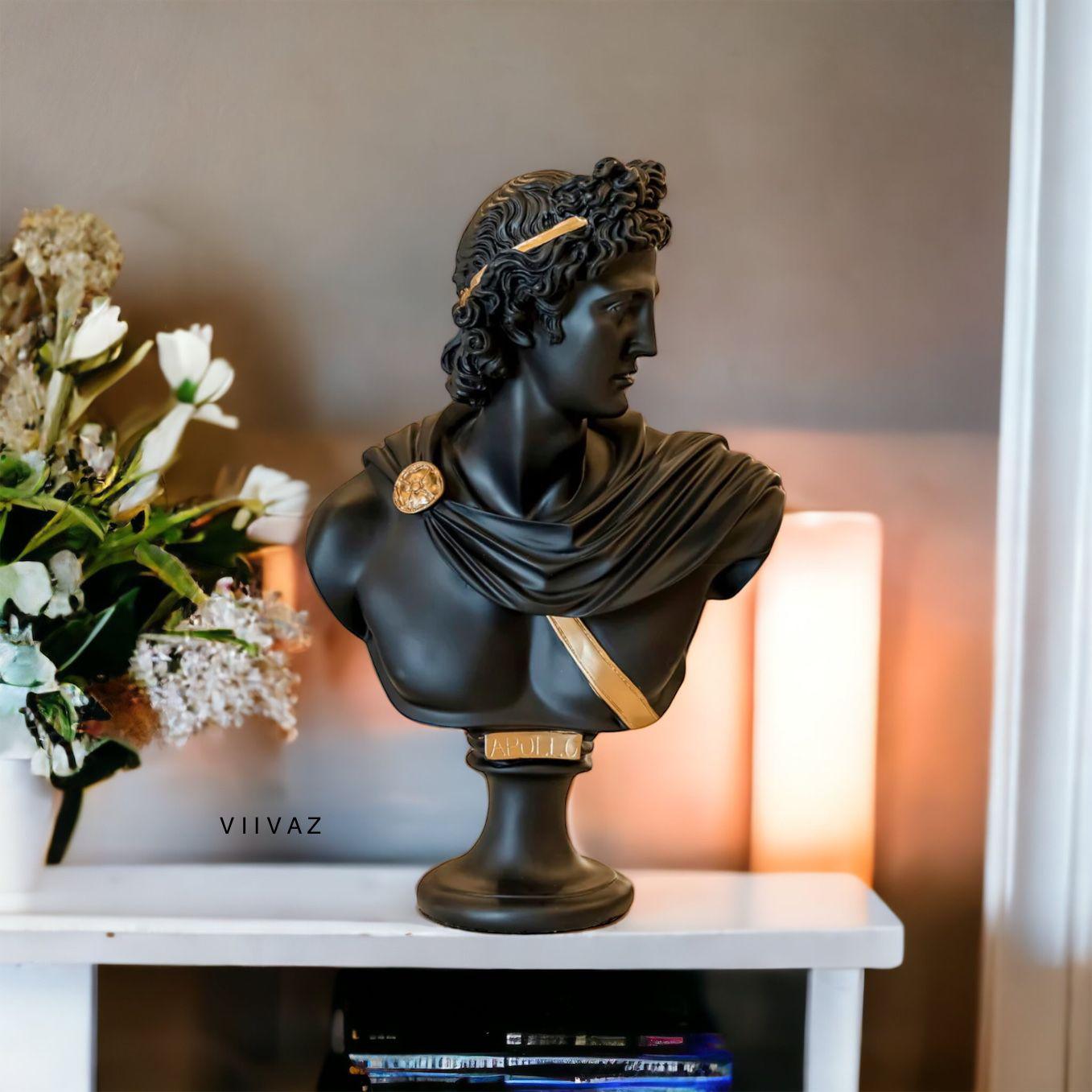 Greek Apollo Bust Sculpture