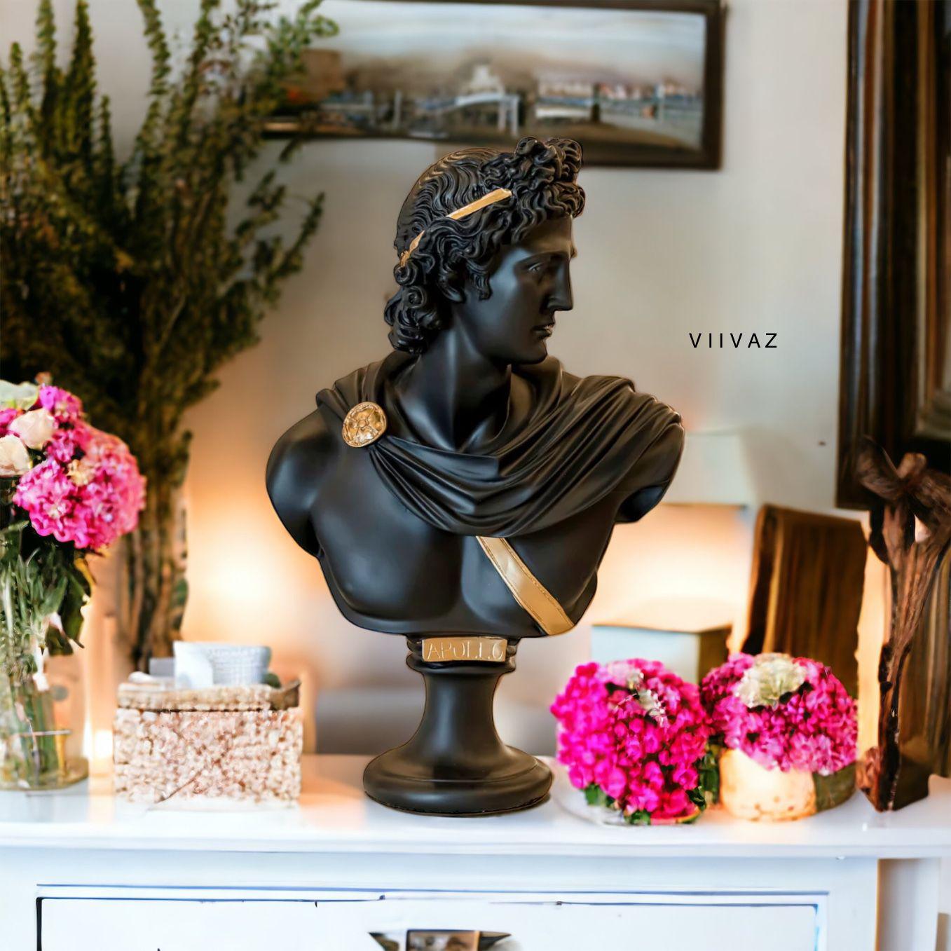 Greek Apollo Bust Sculpture