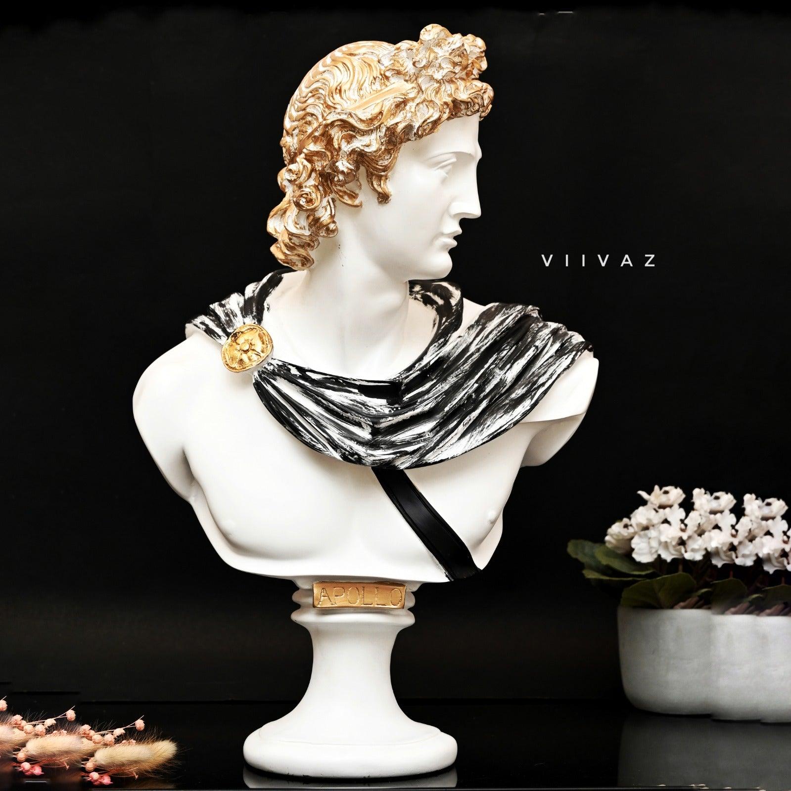 Greek Apollo Bust Sculpture