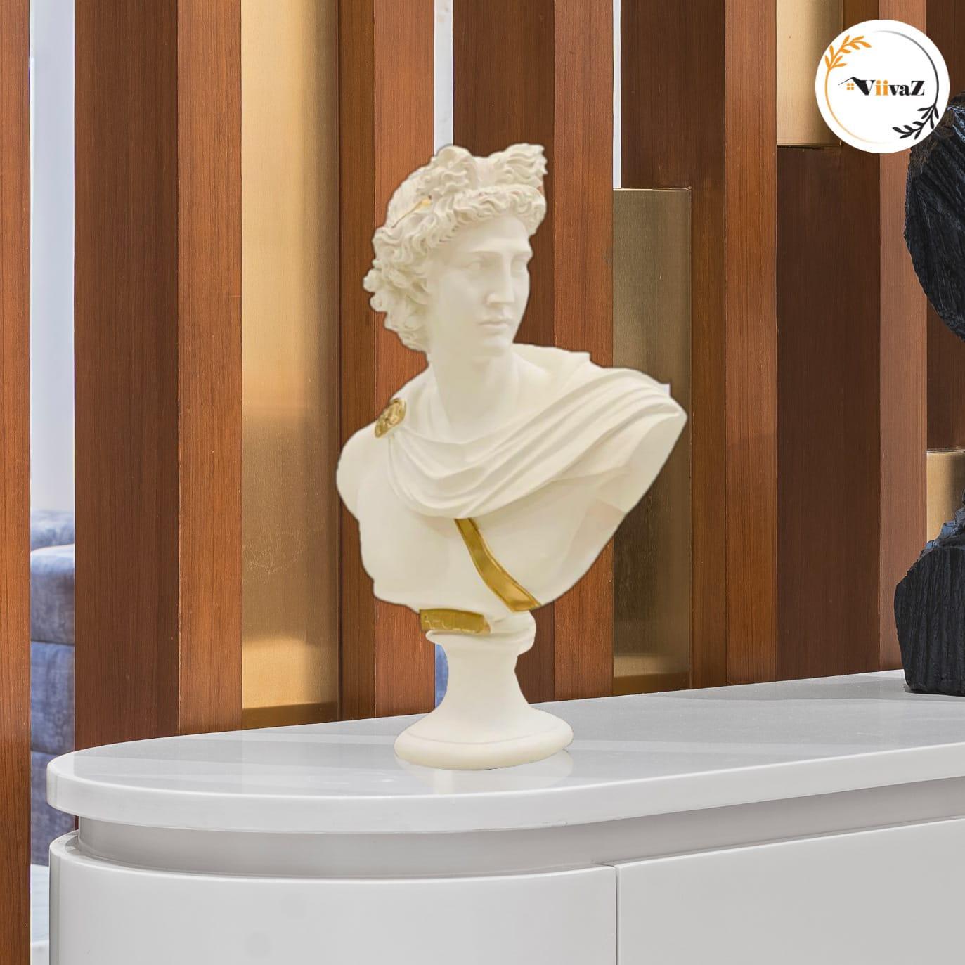 Greek Apollo Bust Sculpture