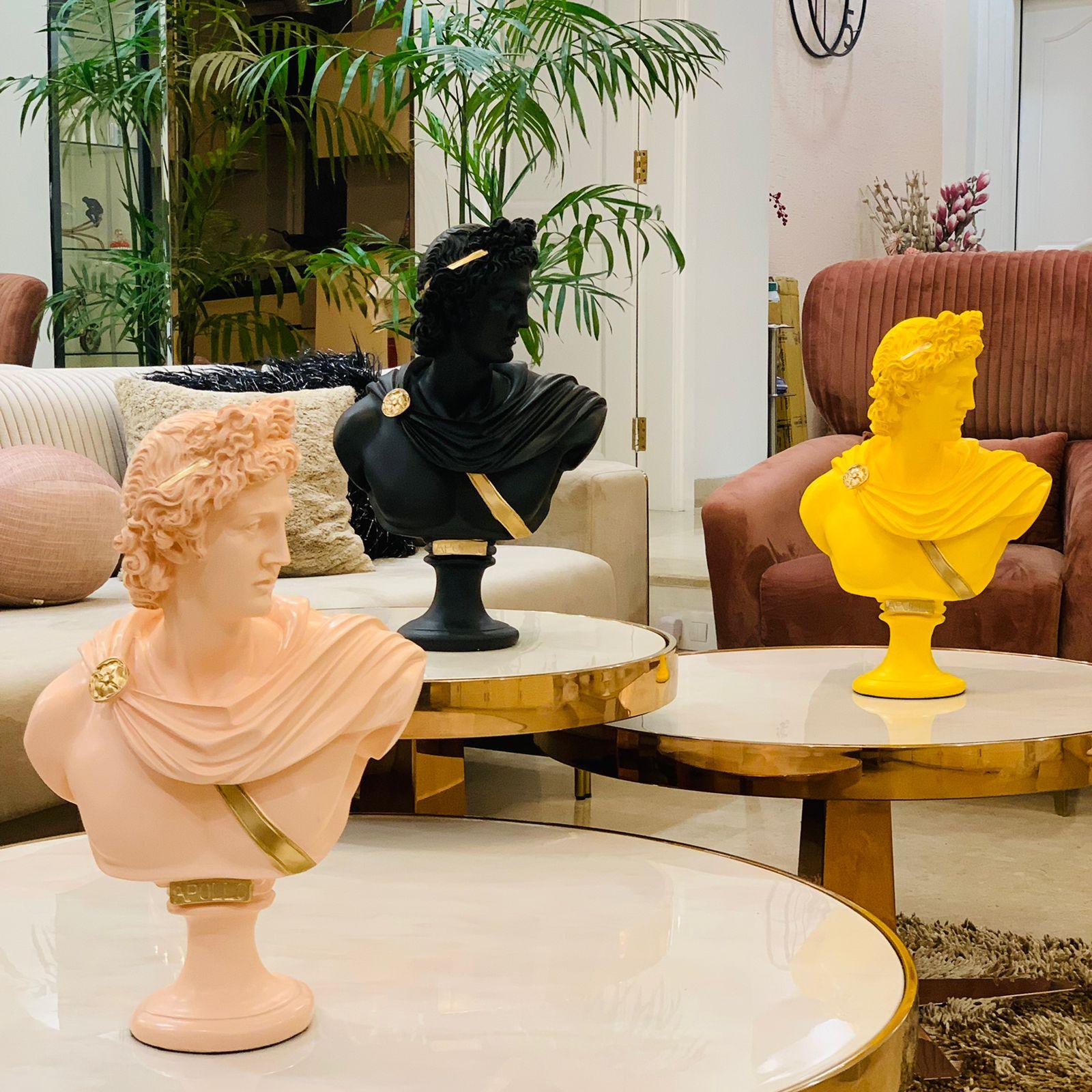 Greek Apollo Bust Sculpture