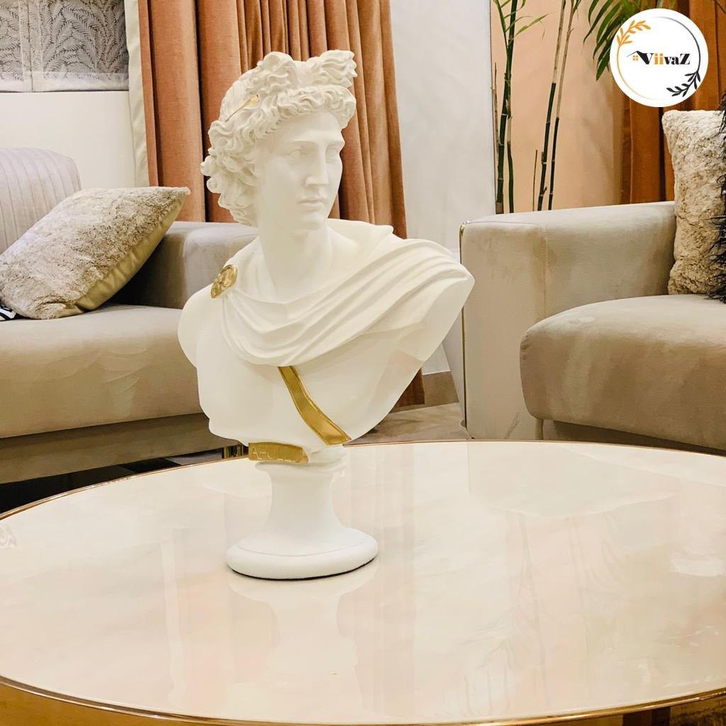 Greek Apollo Bust Sculpture