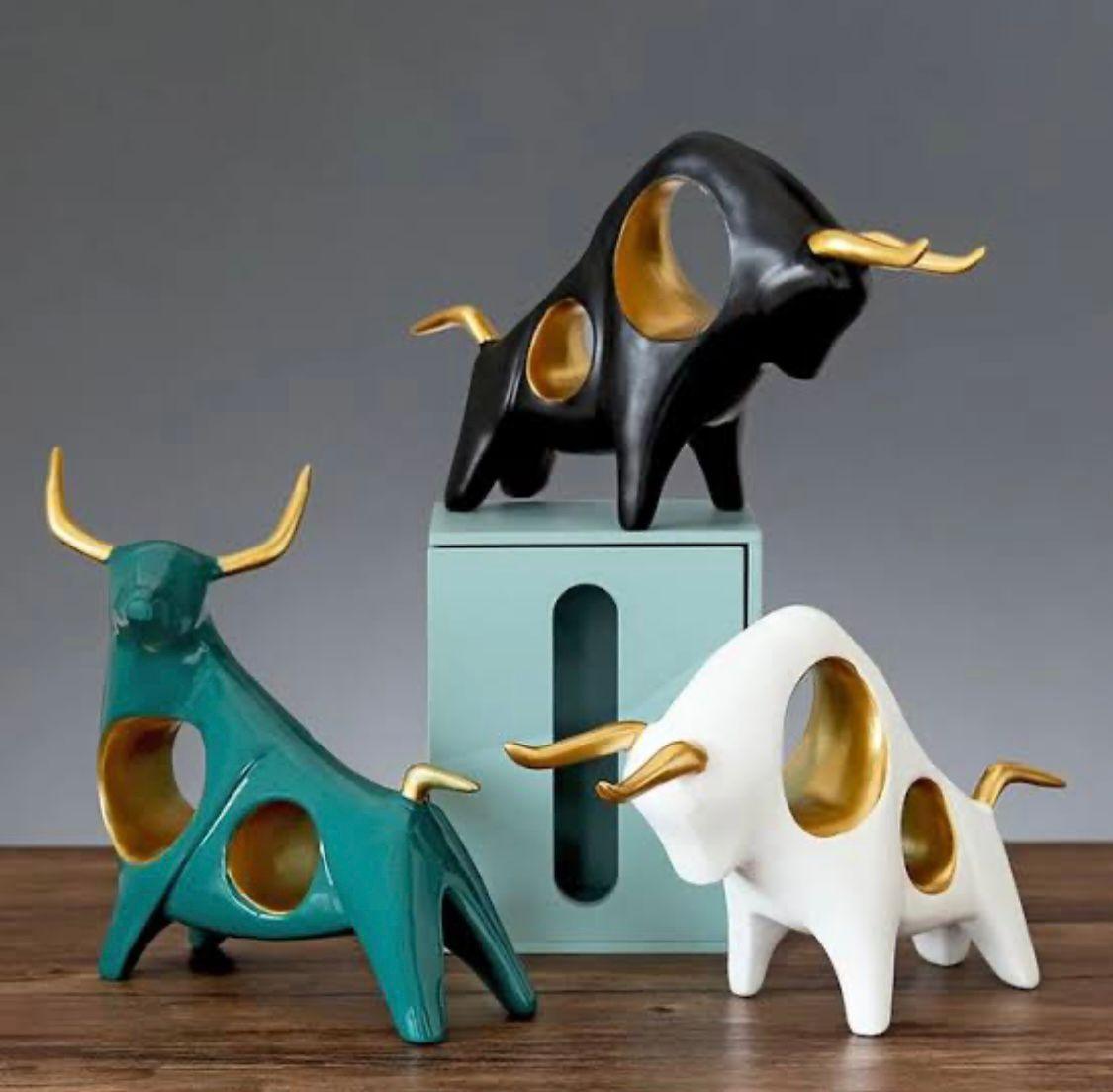 Hollow Bull Figurine