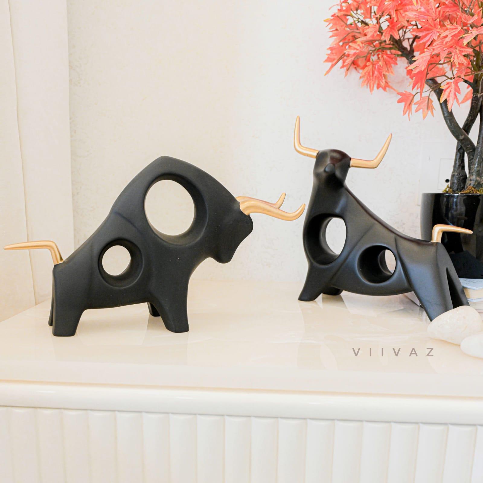 Hollow Bull Figurine