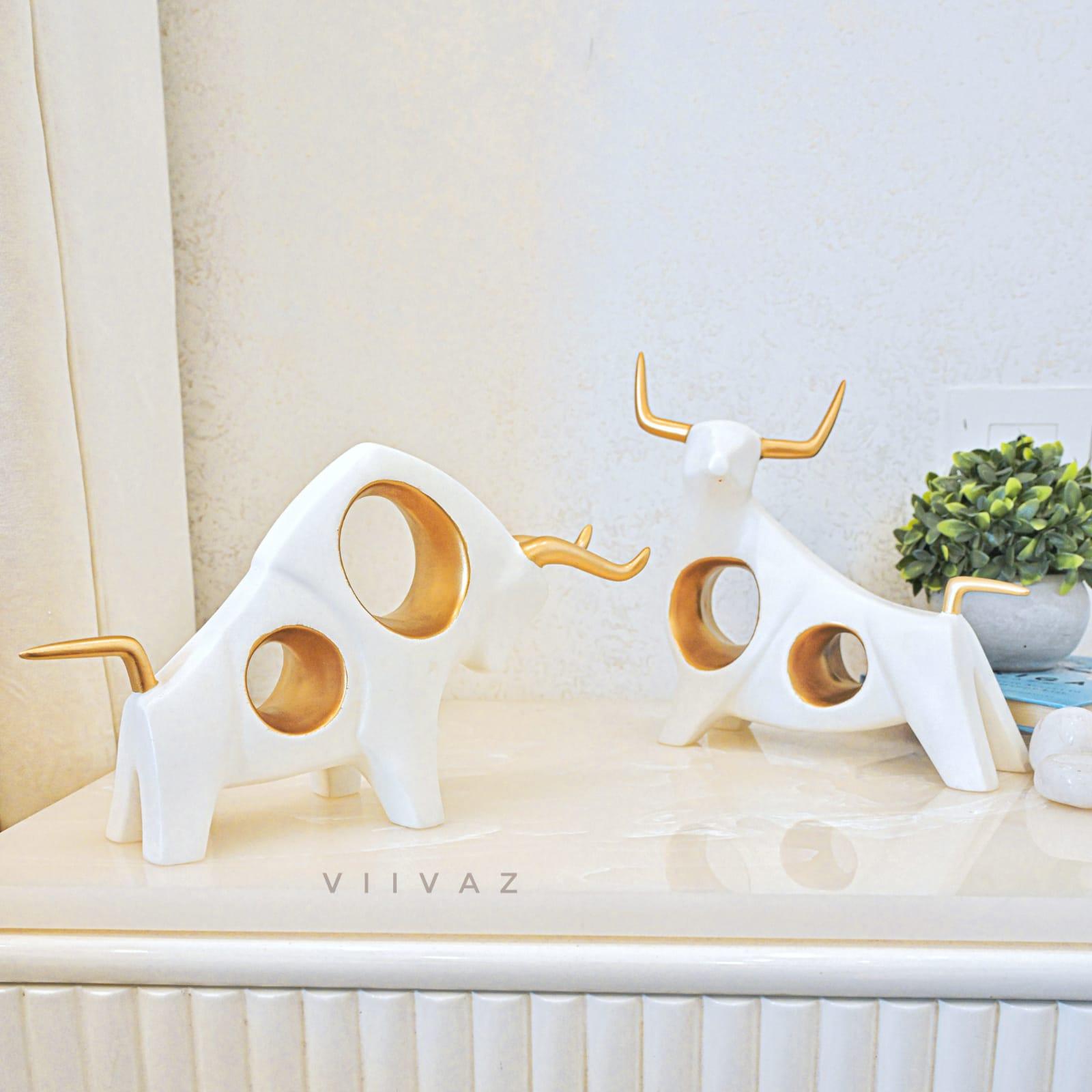 Hollow Bull Figurine