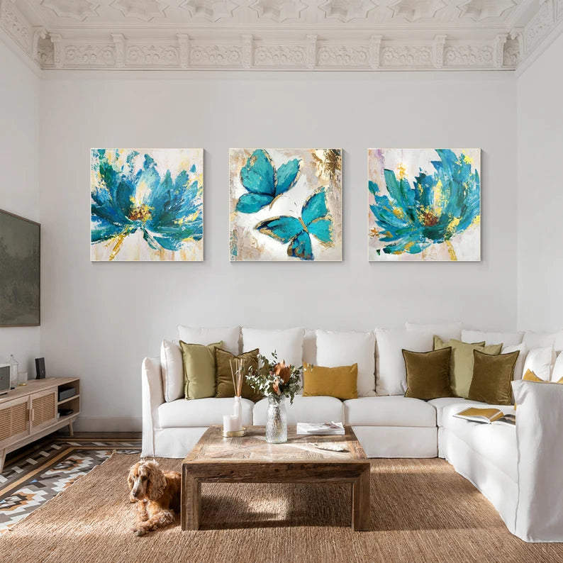 Modern Crystal Painting Set of 3 Style 5