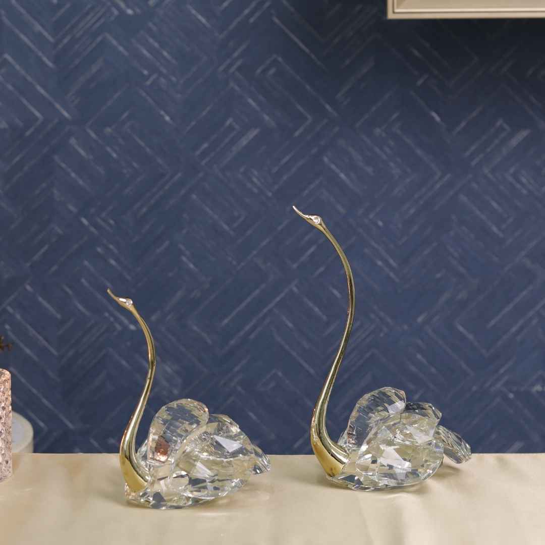 Crystal Swan Pair