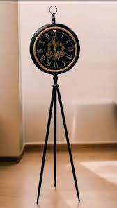 Roman Vintage Tripod-Mounted Metal Clock