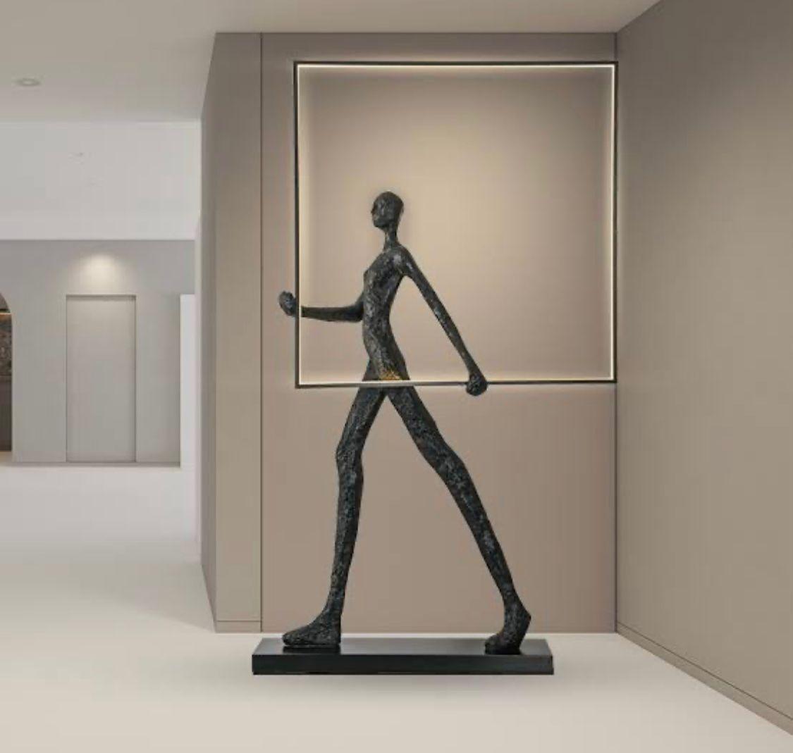 Lighting the Soul Humanoid Sculpture Floor Lamp