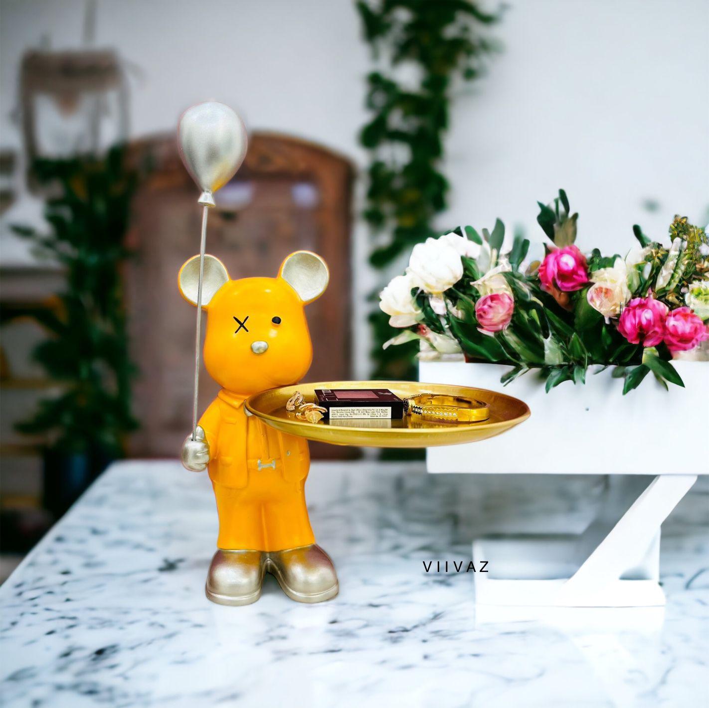 Teddy with Baloon Tray Holder