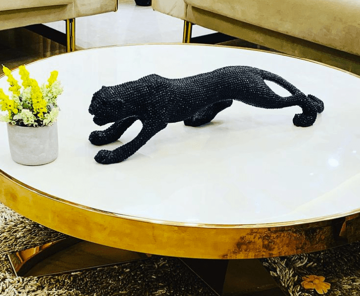 Sparkling Leopard Sculpture
