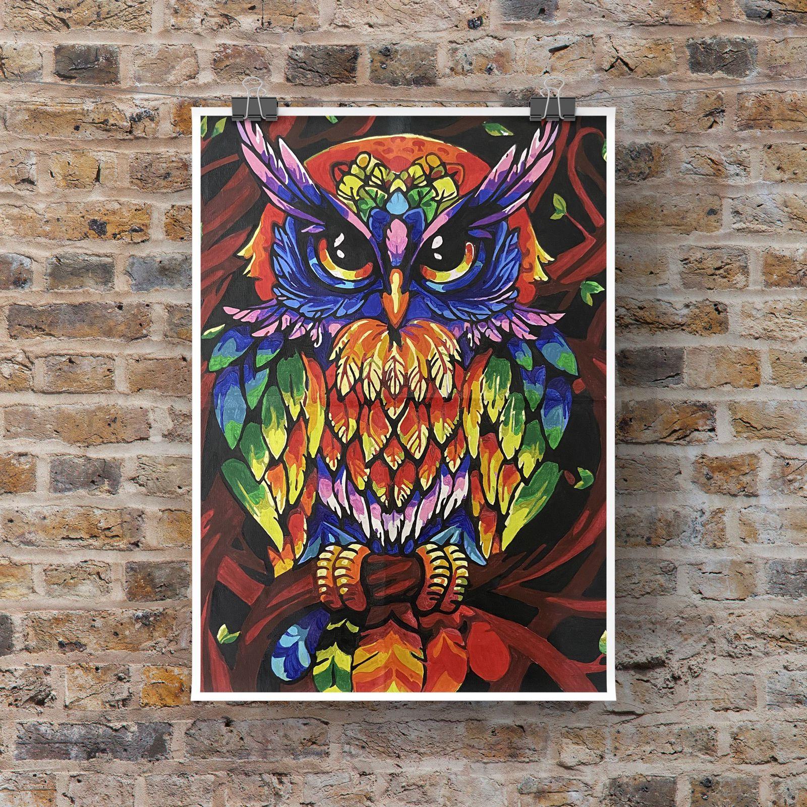 OWL Statement Print - Oil Painted