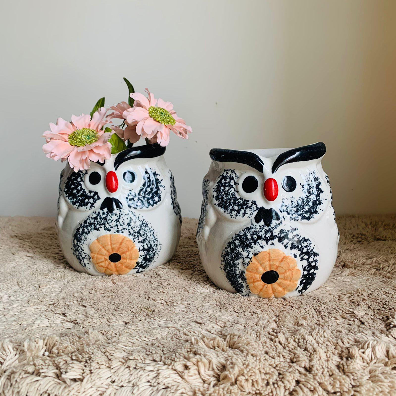 Owl Ceramic Planters