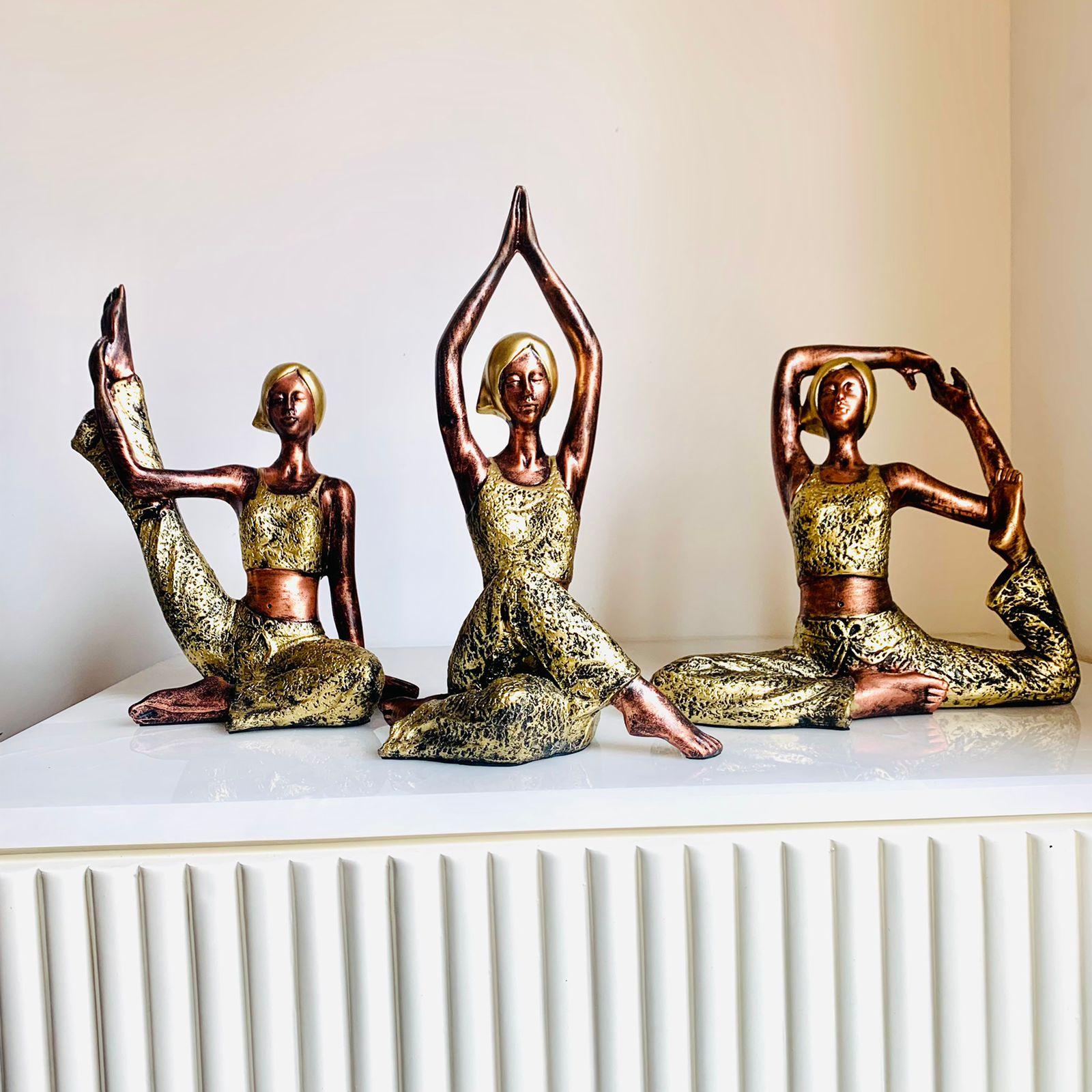 Yoga Figurine Sculpture - Set of 3